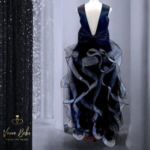 HALLOWEEN SALE!!!  BUY NOW ONLY - Girls Stunning Black Satin Gown